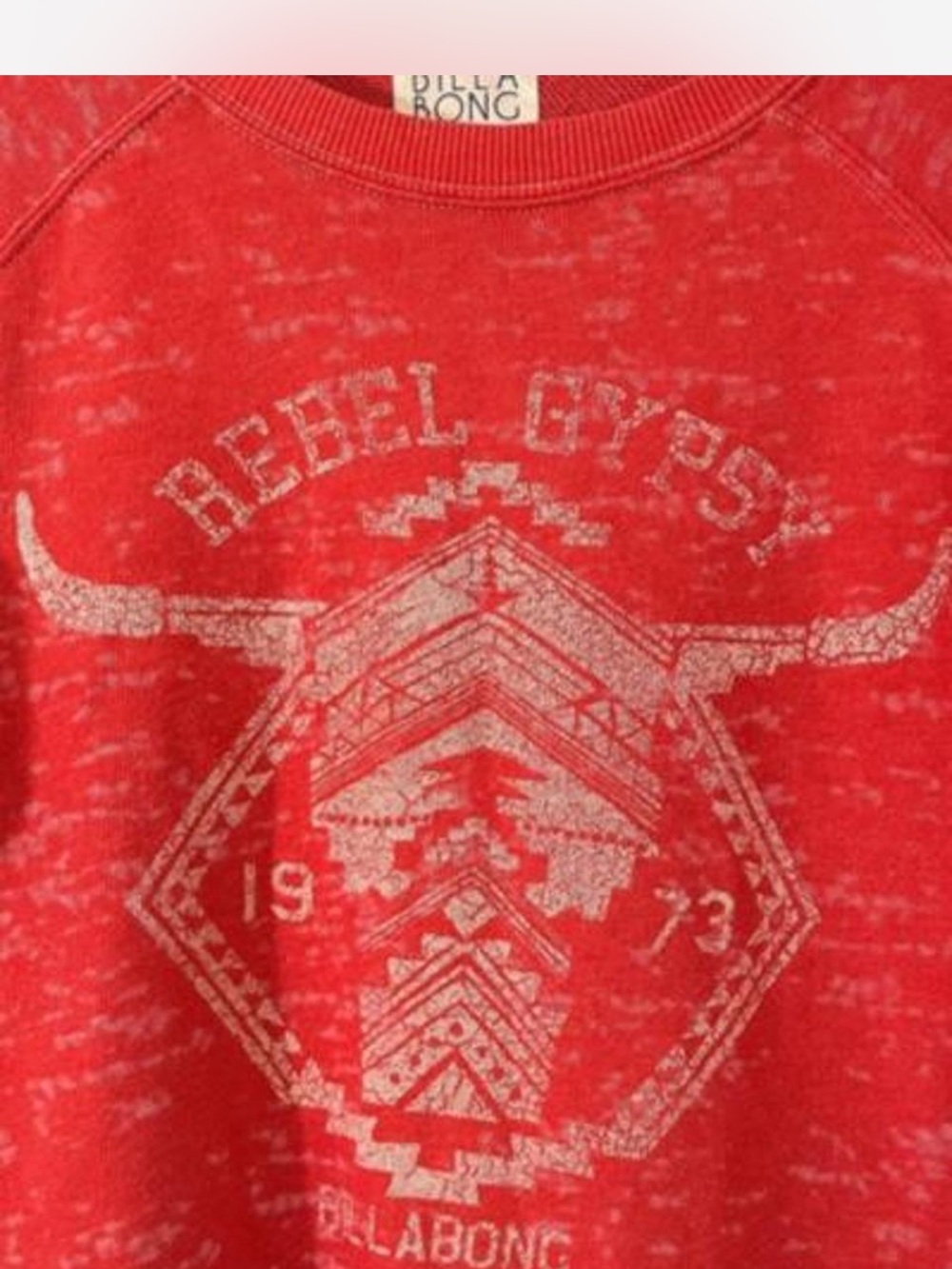 Billabong Red Rebel Graphic Crewneck Sweater - Picture 3 of 6
